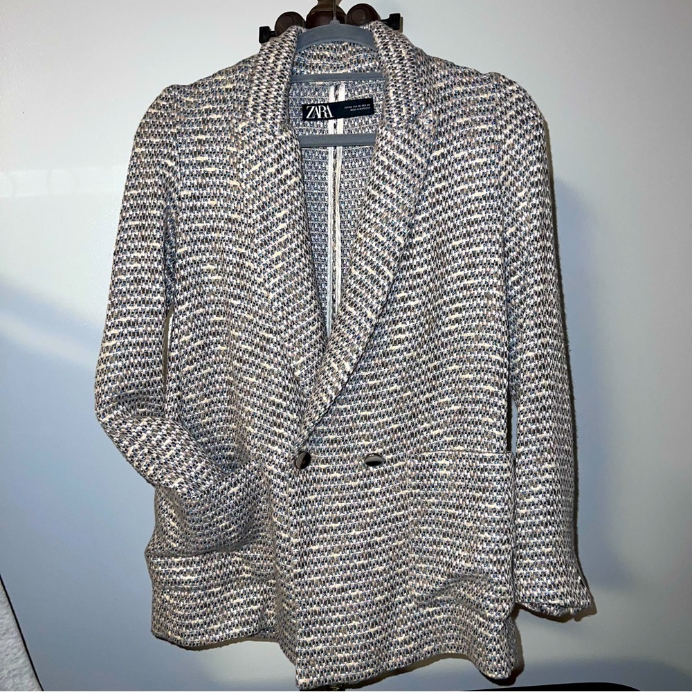 ZARA Tweed oversized blazer